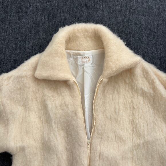 VINTAGE LANA ICELANDIC WOOL ZIP-UP CARDIGAN KNIT JACKET RARE WOMEN SIZE LARGE - Picture 5 of 11